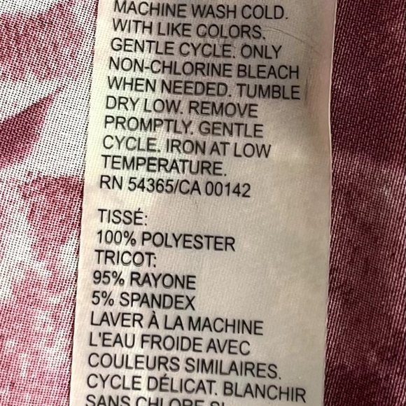 TanJay, 2 layer floral dressy blouse, XL - Picture 5 of 6